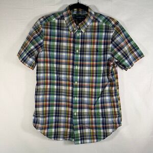 Ralph Lauren Multicolored Plaid Boys‎ Size L 14-16 Short Sleeve Button Up Preppy